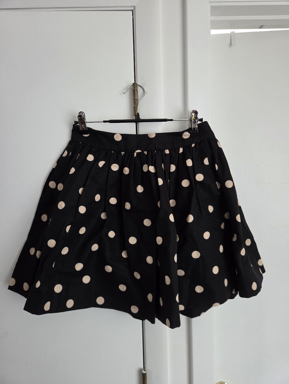 Kate Spade Bubble Deco Coreen Polka Dot Mini Black Circle Cotton Skirt Size 6